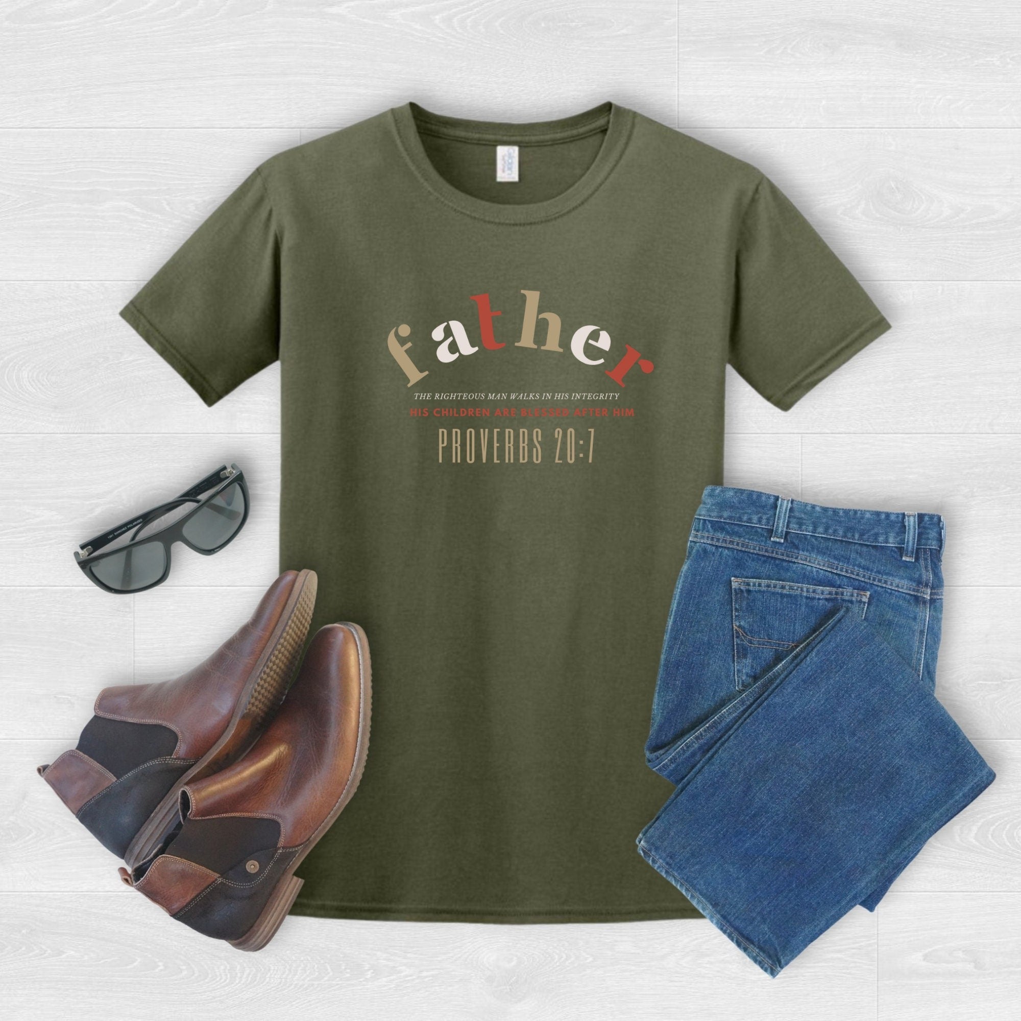 Christian Dad Shirt, Dad Gifts, Christian Shirts for Men, Gift for Christian Men, Christian Father's Day Shirt,Religious Shirts,Gift for Dad